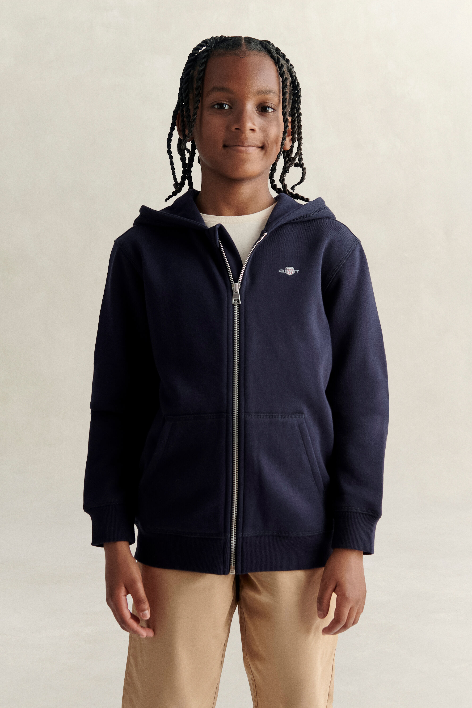 Teens Shield hoodie med dragkedja