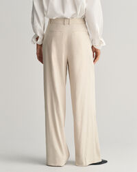 Relaxed fit välskurna byxor i stretchigt linne