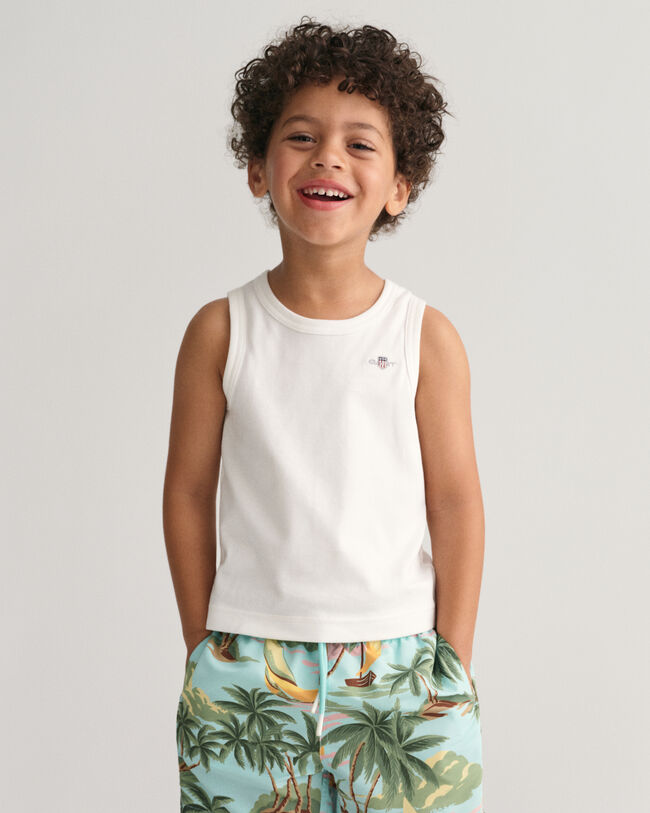 Kids linne med sk&ouml;ldemblem