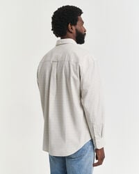 Oversized fit lyxig rutig oxfordskjorta