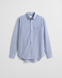 Regular fit klassisk randig poplinskjorta