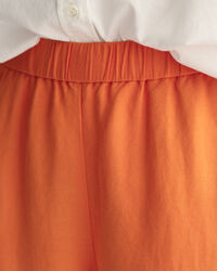 Relaxed fit dra-p&aring;-byxor i linneblandning