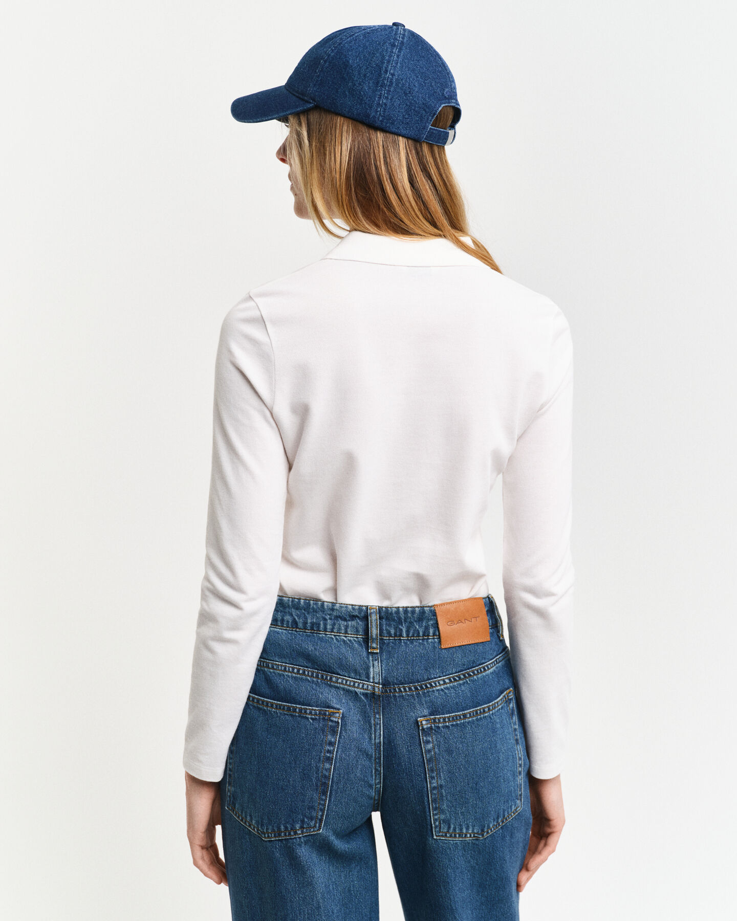 Långärmad pikétröja med sköld