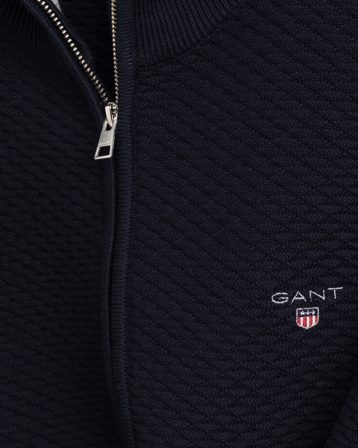 Triangle Texture tröja med lång dragkedja