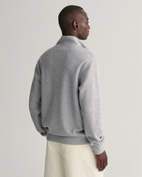 Waffle Texture half-zip sweatshirt