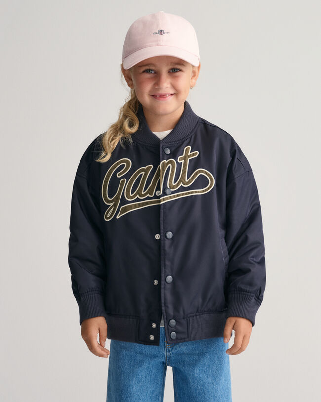 Kids Script Graphic GANT Varsity Jacket