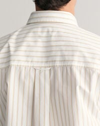 Relaxed fit Heritage randig kort&auml;rmad poplinskjorta