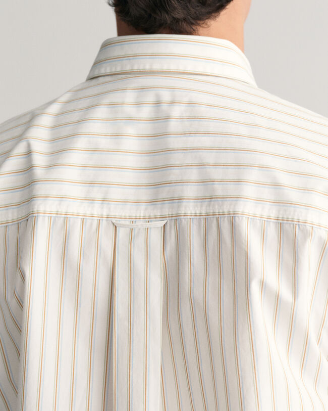 Relaxed fit Heritage randig kort&auml;rmad poplinskjorta