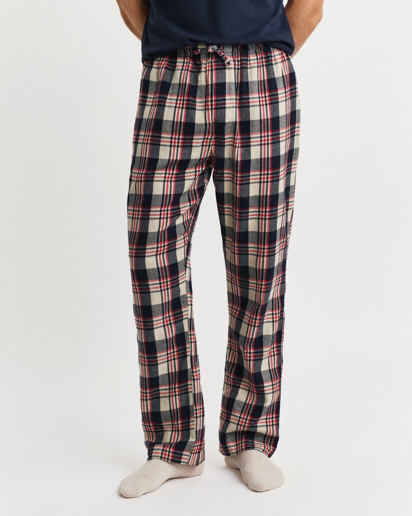 Rutiga pyjamasbyxor i flanell