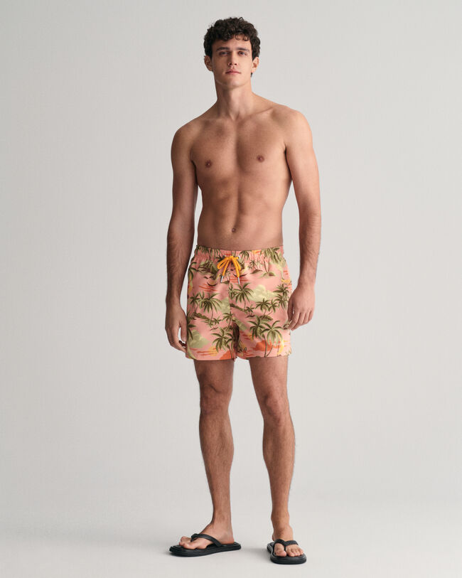 Hawaiian Print Swim Shorts