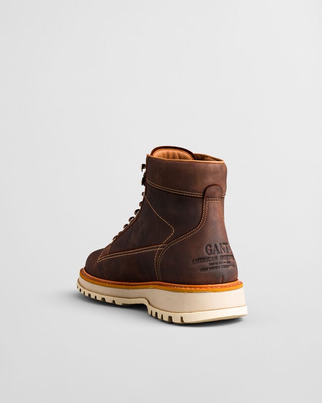 Clafton läderboots med snörning