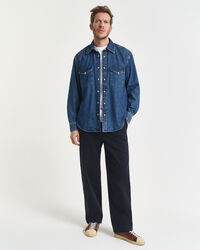 Relaxed fit denimskjorta