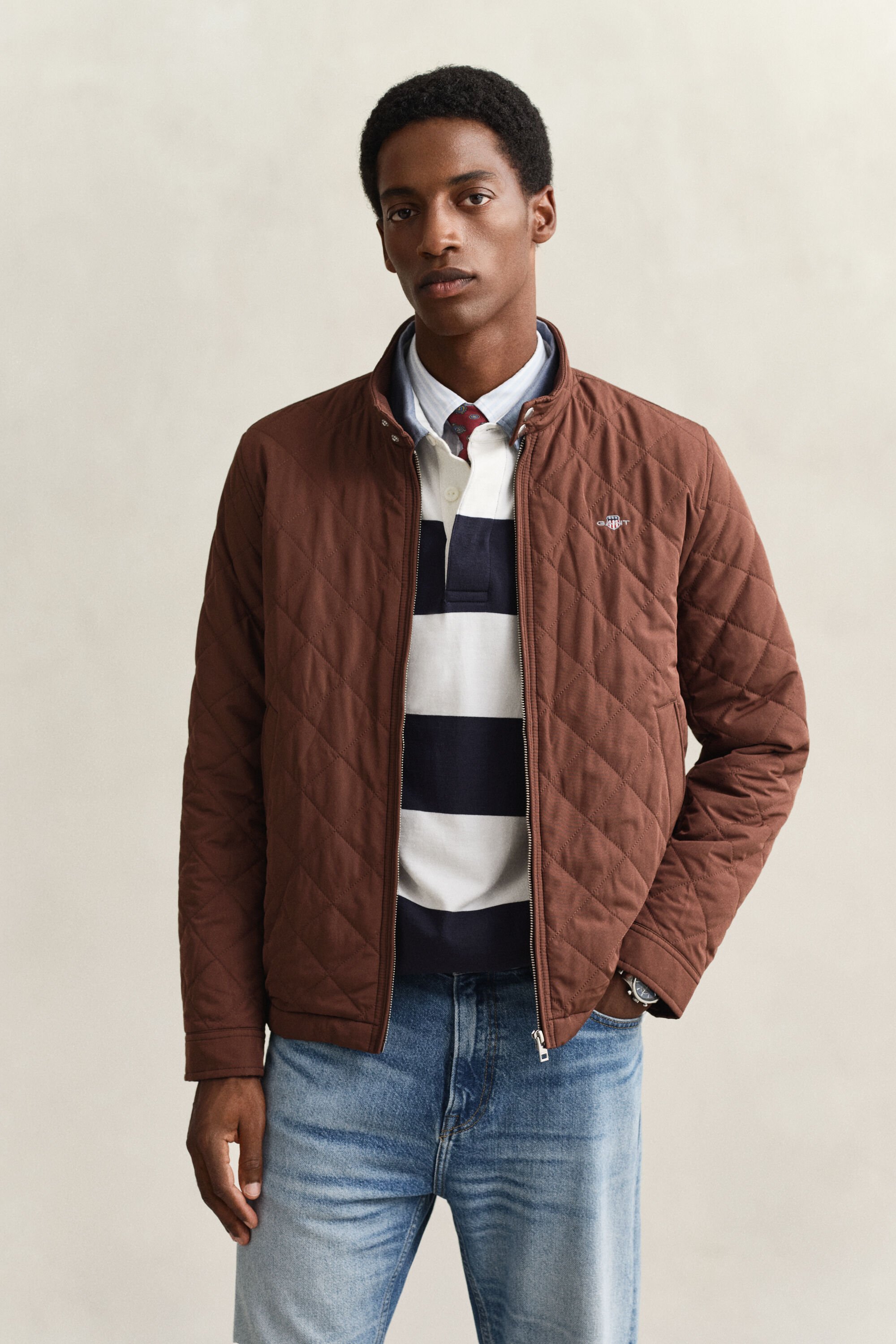 Quiltad Windcheater jacka