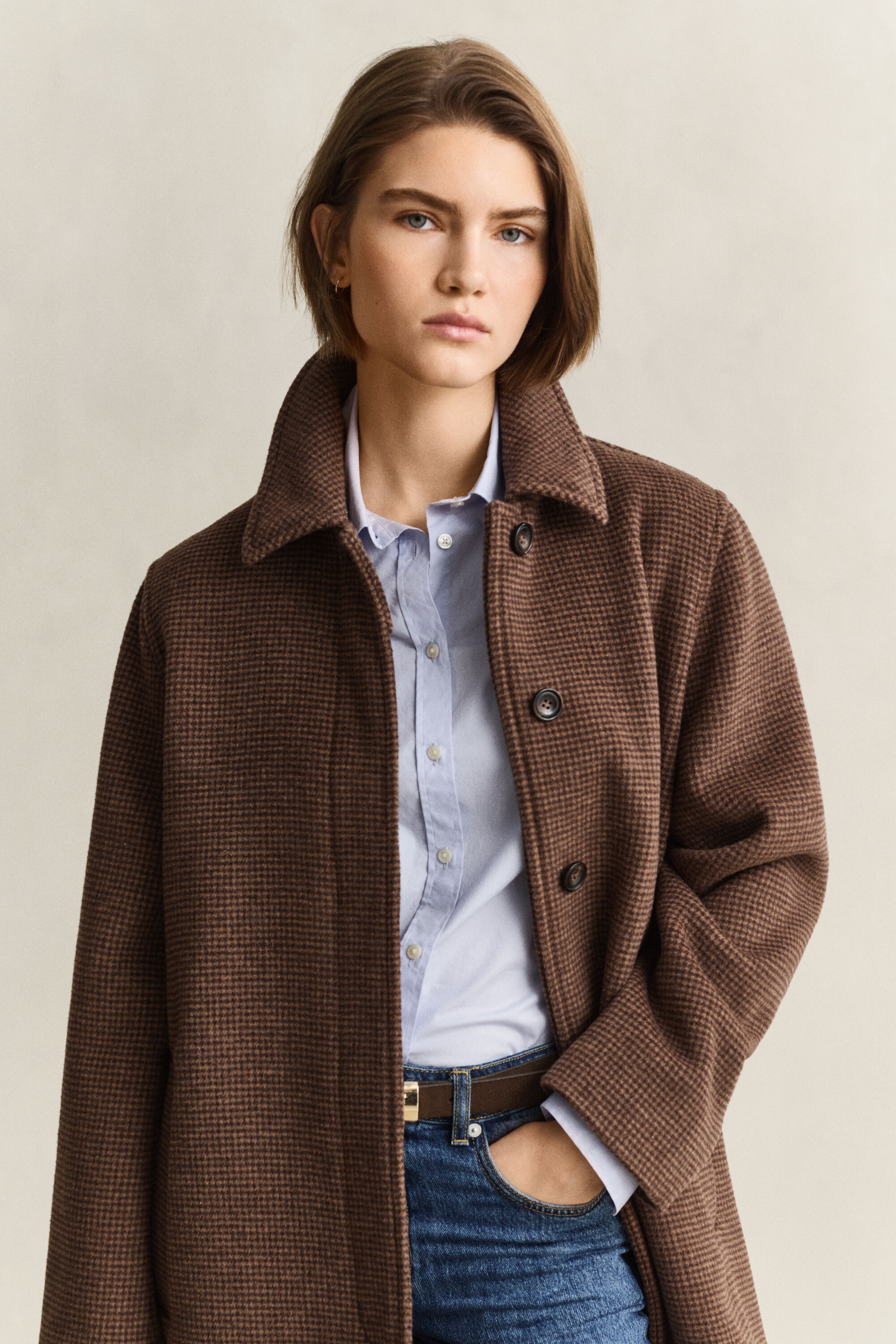 Car Coat i ullblandning
