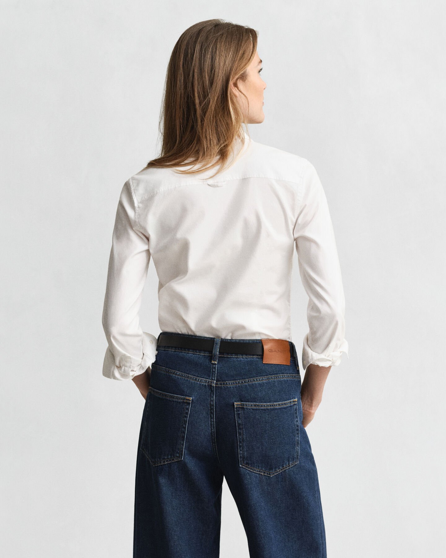 Slim fit oxfordskjorta med stretch