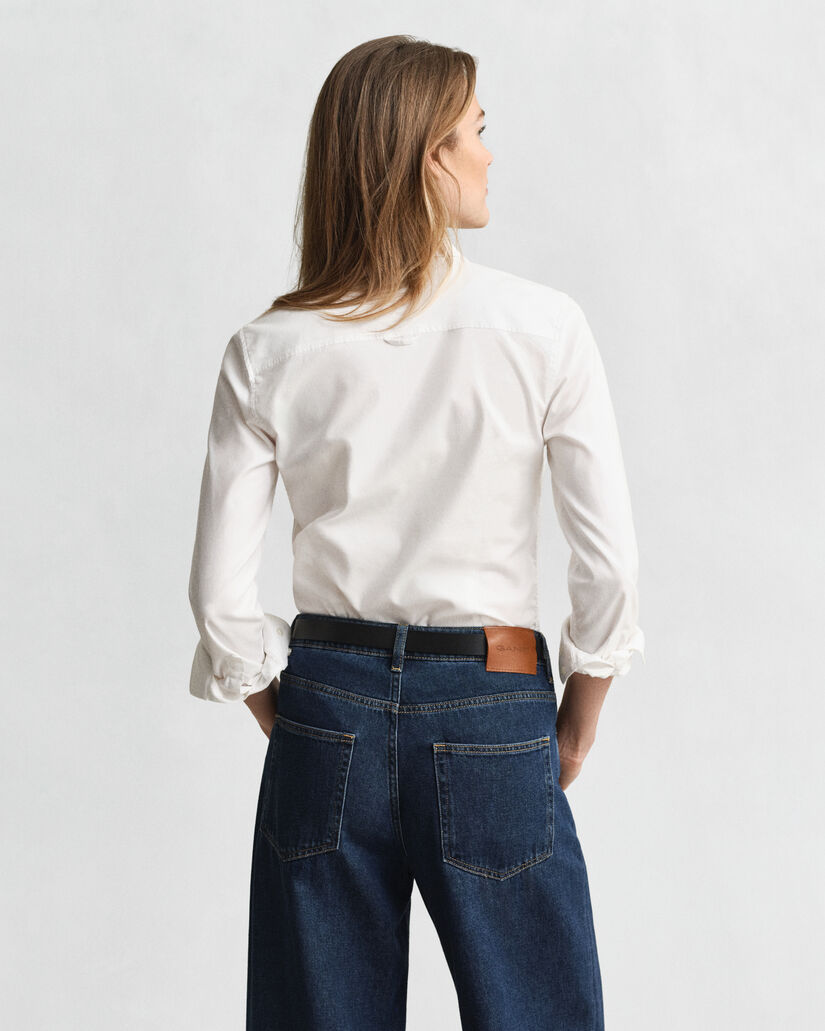 Slim fit oxfordskjorta med stretch