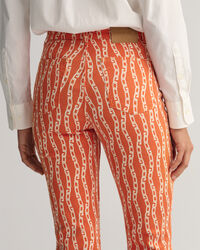 Cropped Chain Print jeans