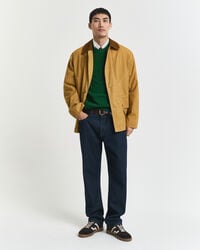 Kabelstickad rundhalsad ylletröja