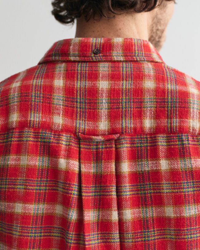 Relaxed fit rutig flanellskjorta