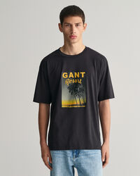 T-shirt med tv&auml;ttat tryck