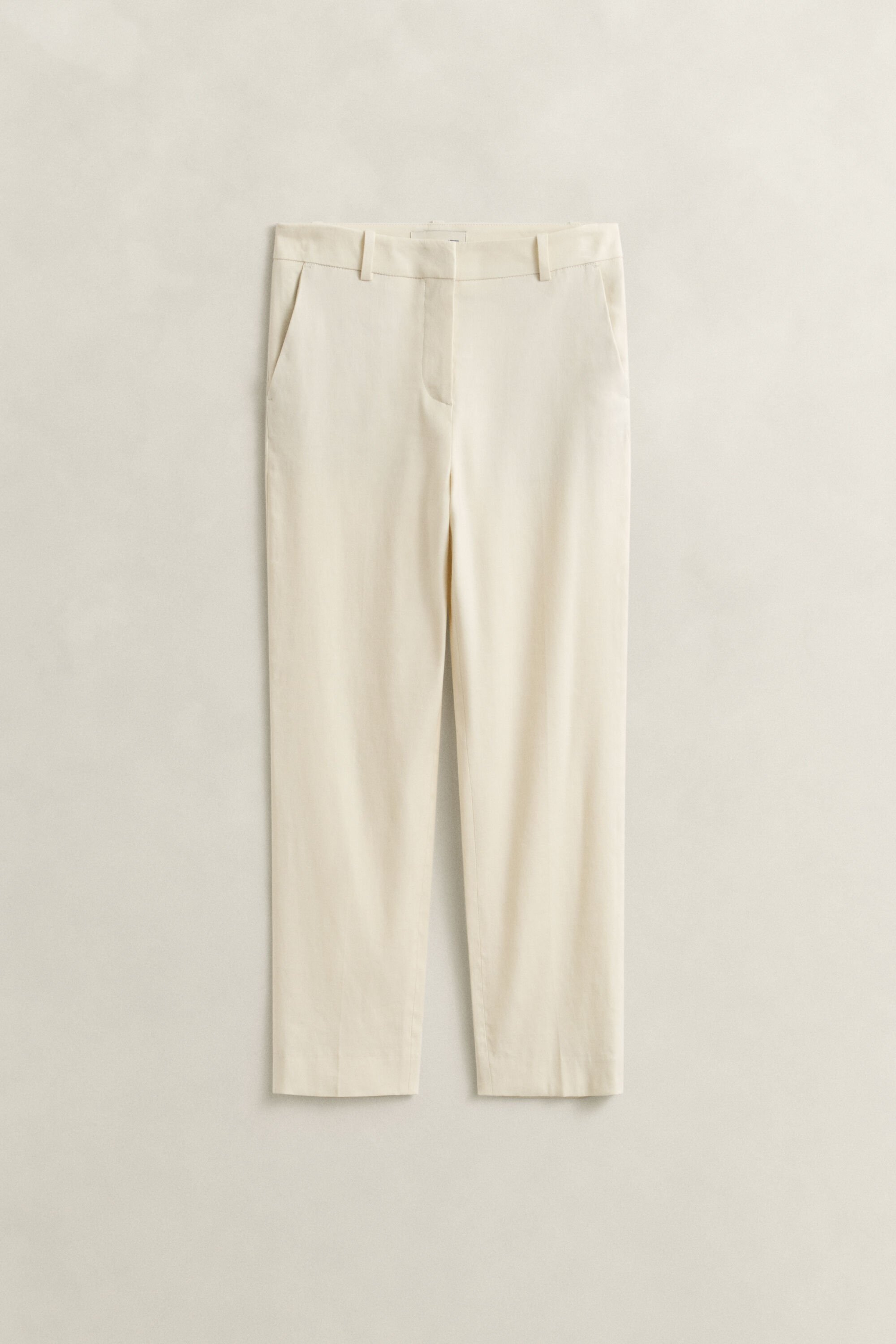 Skräddarsydda byxor i linne med stretch