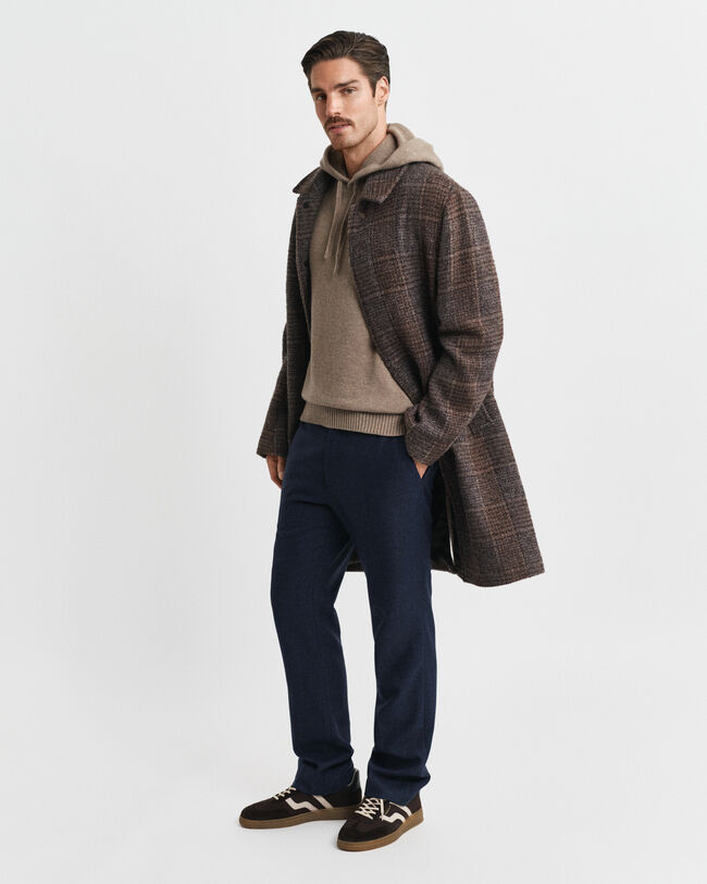 Hoodie i kashmirblandning