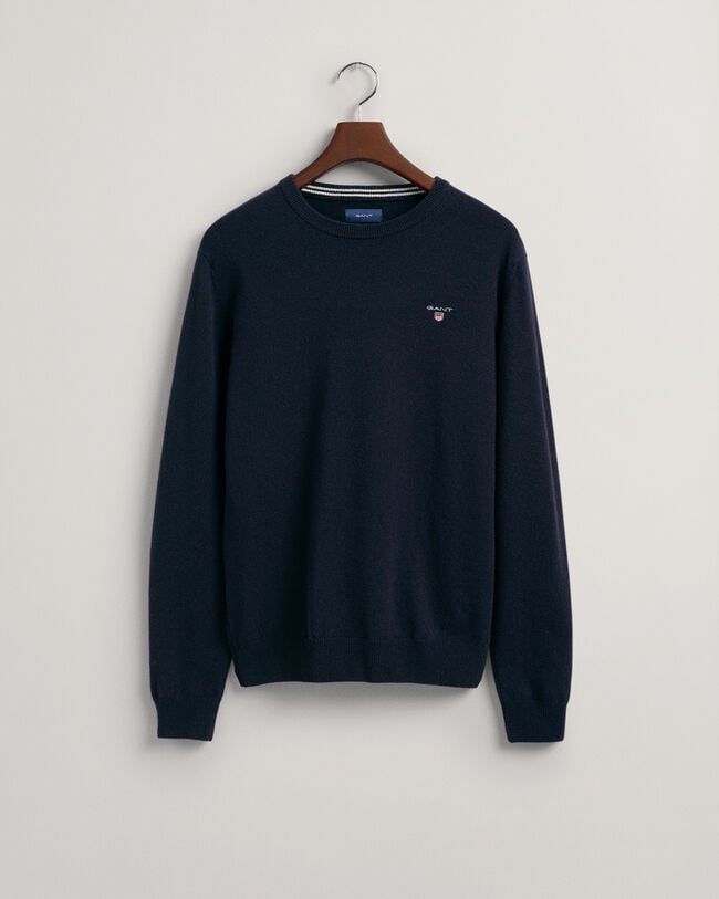 Crew neck tröja i superfin lammull