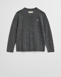 Kids rundhalsad tröja i extra fin merinoull