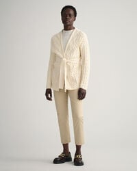 Kabelstickad omlottkofta