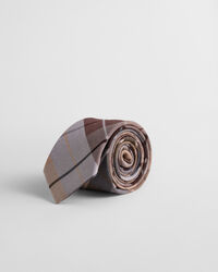 Rutig slips i bomull och silke