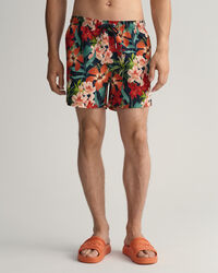 Classic fit blommiga badshorts
