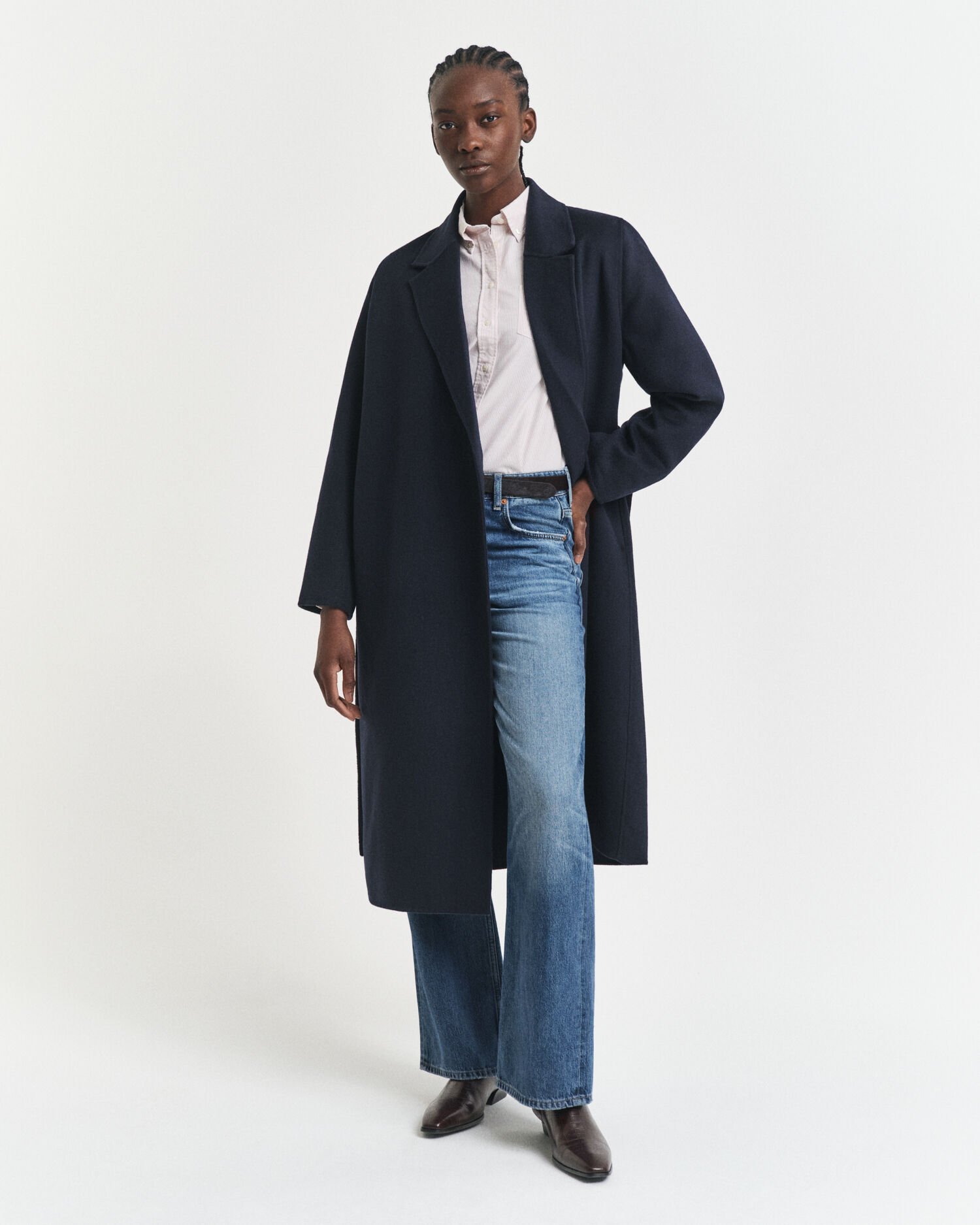 Regular fit klassisk rutig oxfordskjorta