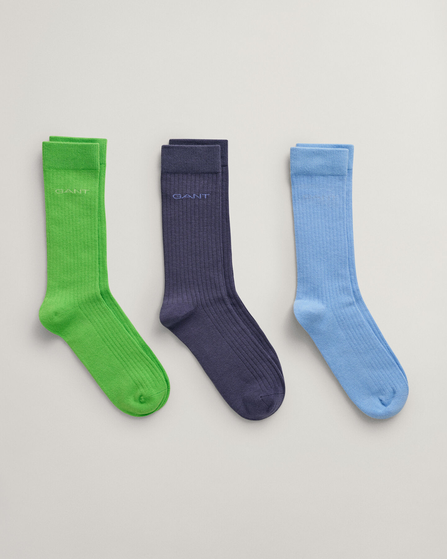 Teens Tonal Logo trepack ribbstickade strumpor