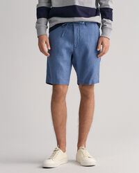 Relaxed fit linneshorts med dragsko