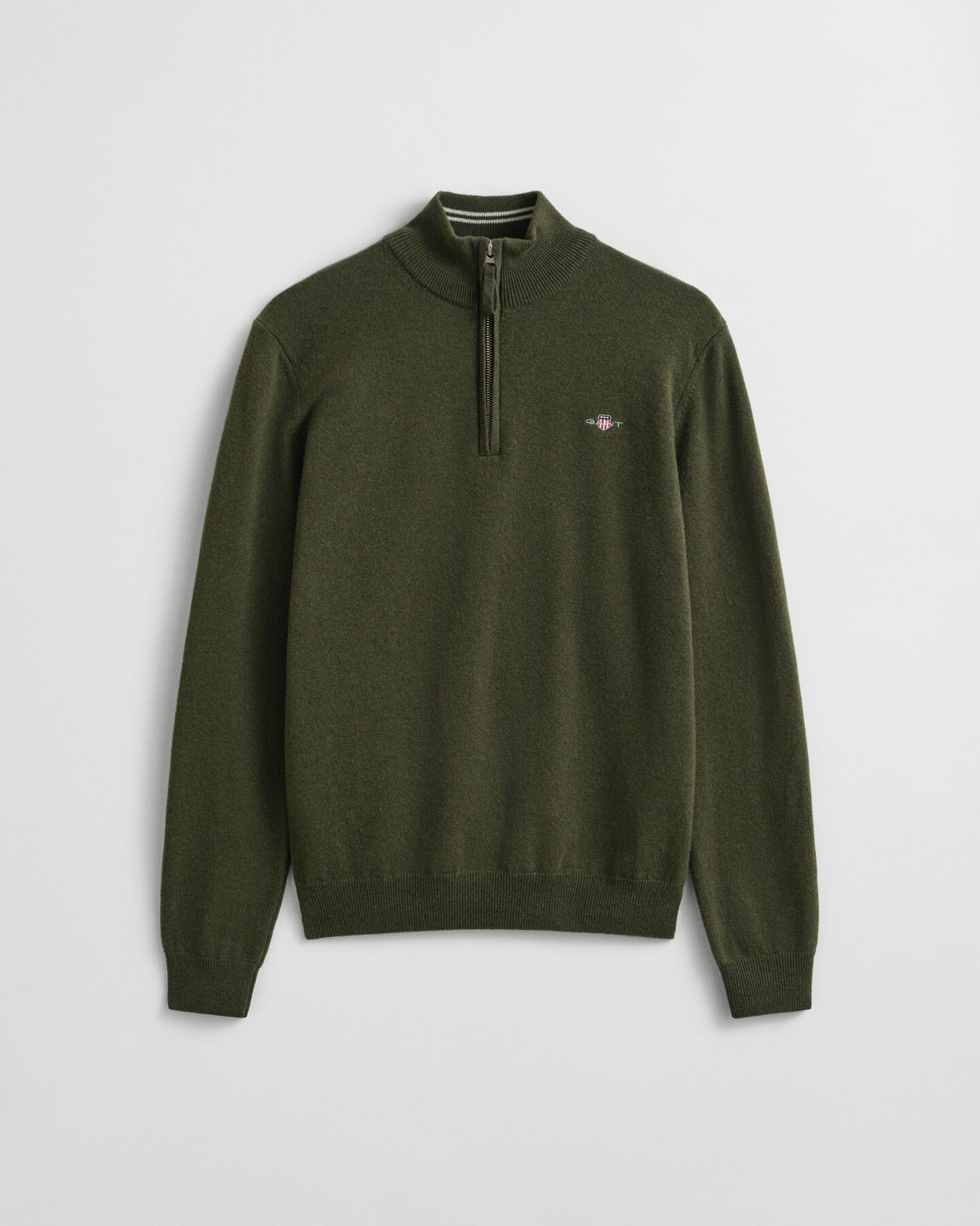 Tröja i superfin lammull med half-zip