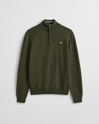 Tröja i superfin lammull med half-zip
