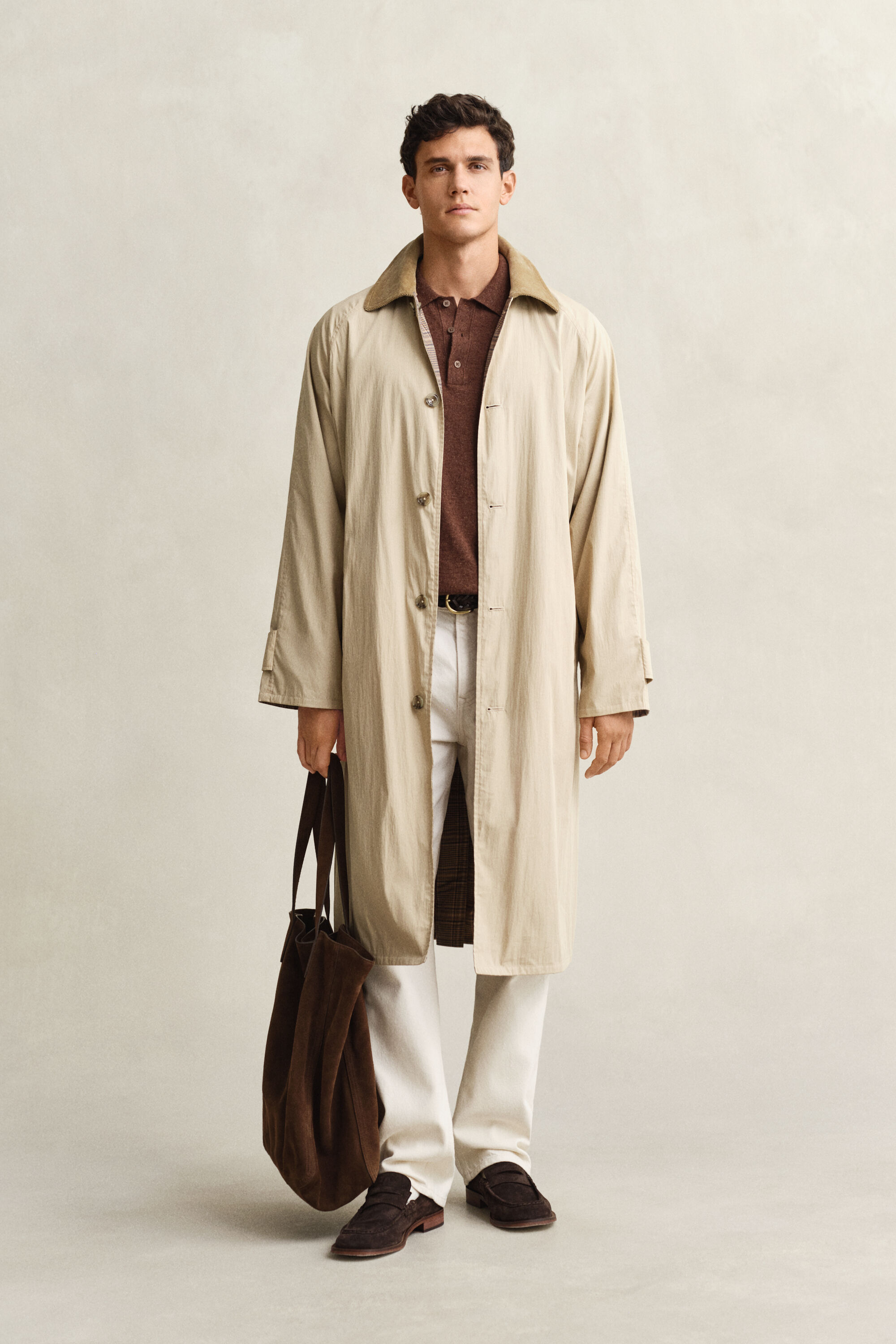 Pikétröja i grovspunnen bomullsblandning