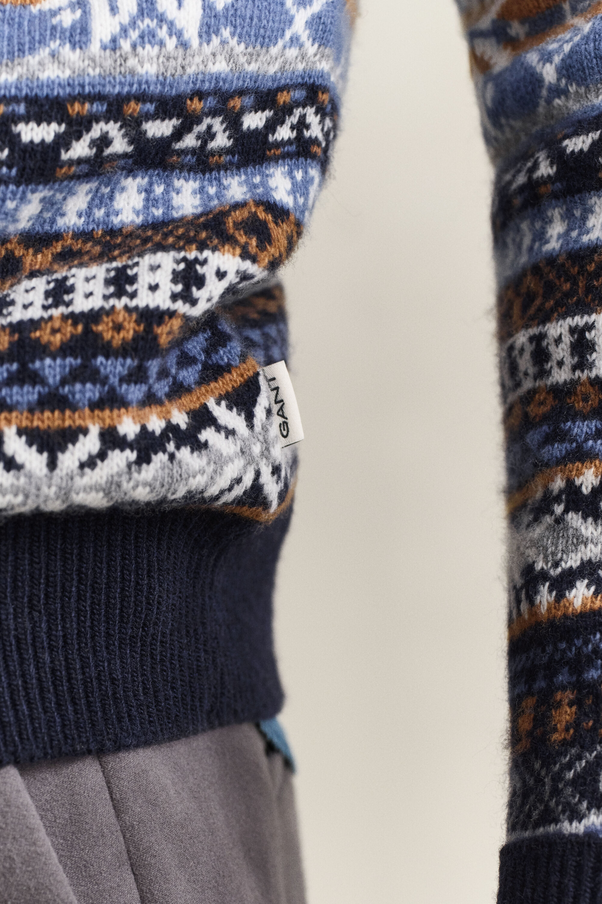 Rundhalsad Fair Isle-tröja