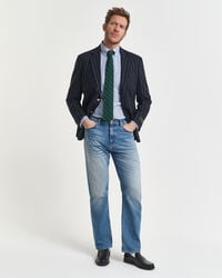 Regular fit klassisk randig oxfordskjorta