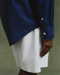 Relaxed fit indigo oxfordskjorta