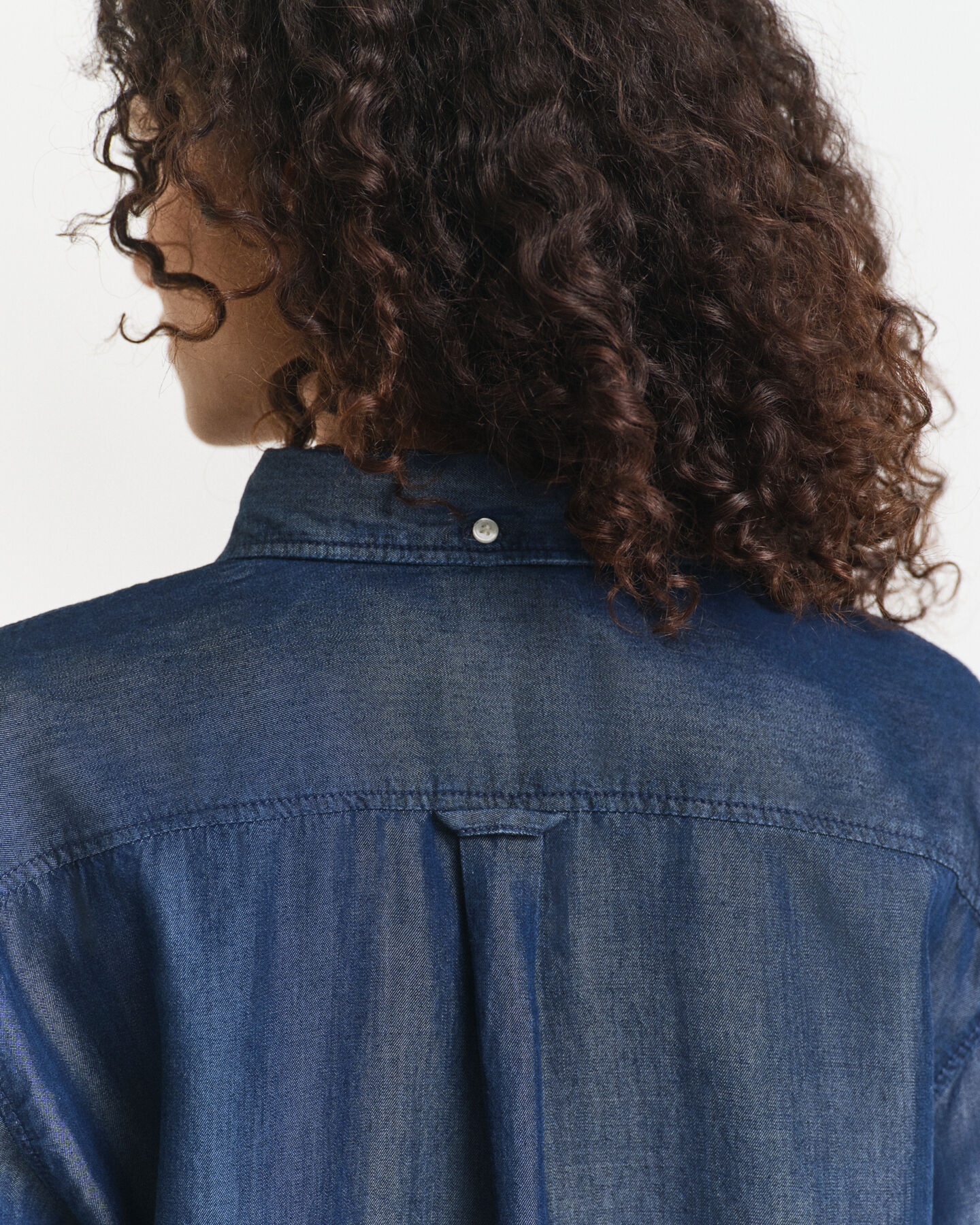 Relaxed fit indigofärgad skjorta