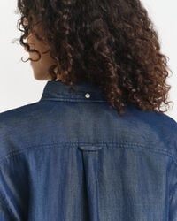 Relaxed fit indigofärgad skjorta