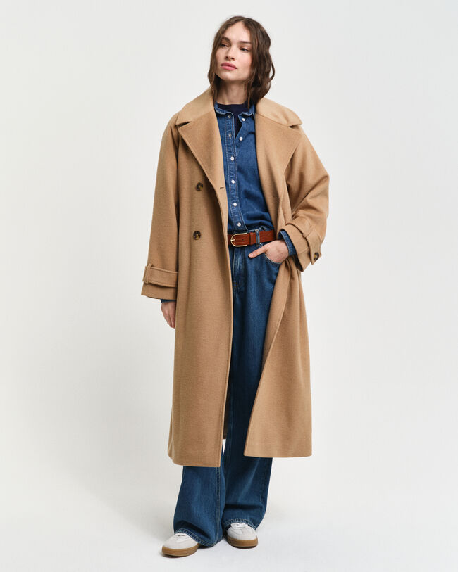 Trenchcoat i ull