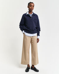 Rugger sweatshirt med text i kursiv