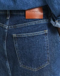 Midikjol i denim med knappar