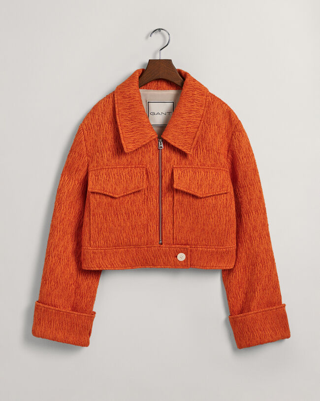 Cropped boucléjacka