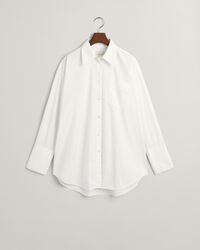 Oversized poplinskjorta med breda manschetter