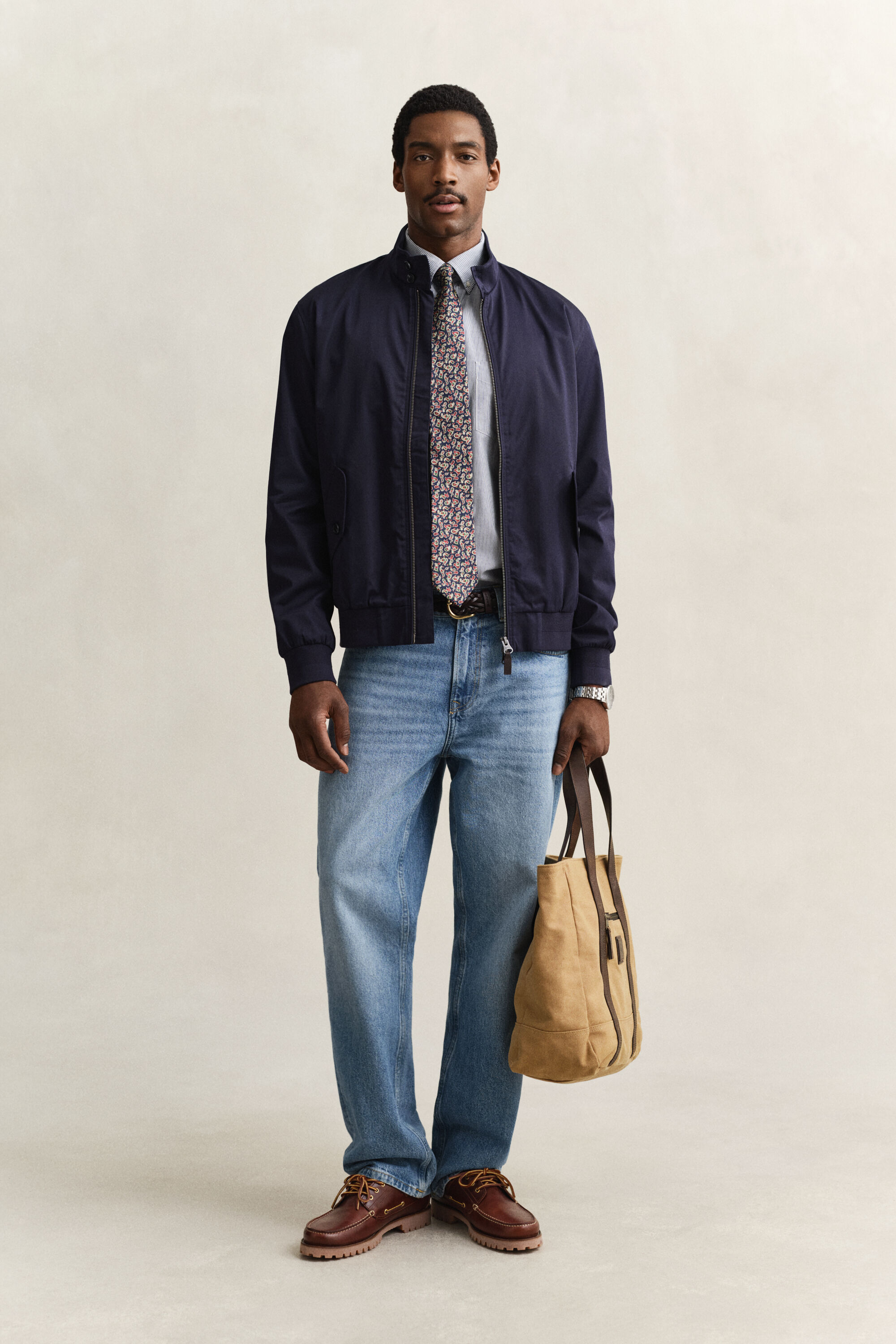 Harringtonjacka i bomullsblandning