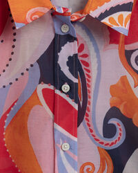 Regular fit paisleyskjorta i bomullssiden