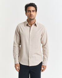 Regular fit melerad flanellskjorta